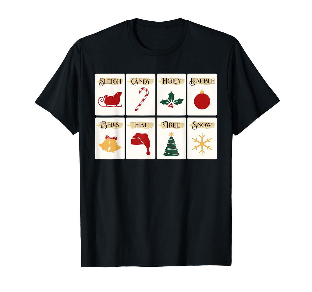 Icons Holiday Typography Art T-Shirt - Custom Art Print Men Women - T-Shirt, Sweatshirt, Hoodie