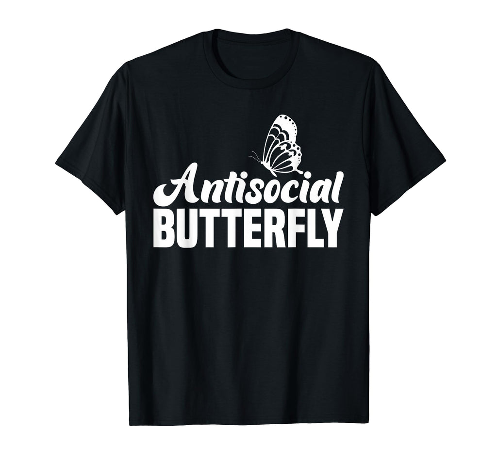 Antisocial Butterfly Introvert Anti T-Shirt - Trendy Graphic for Adults - T-Shirt, Sweatshirt, Hoodie