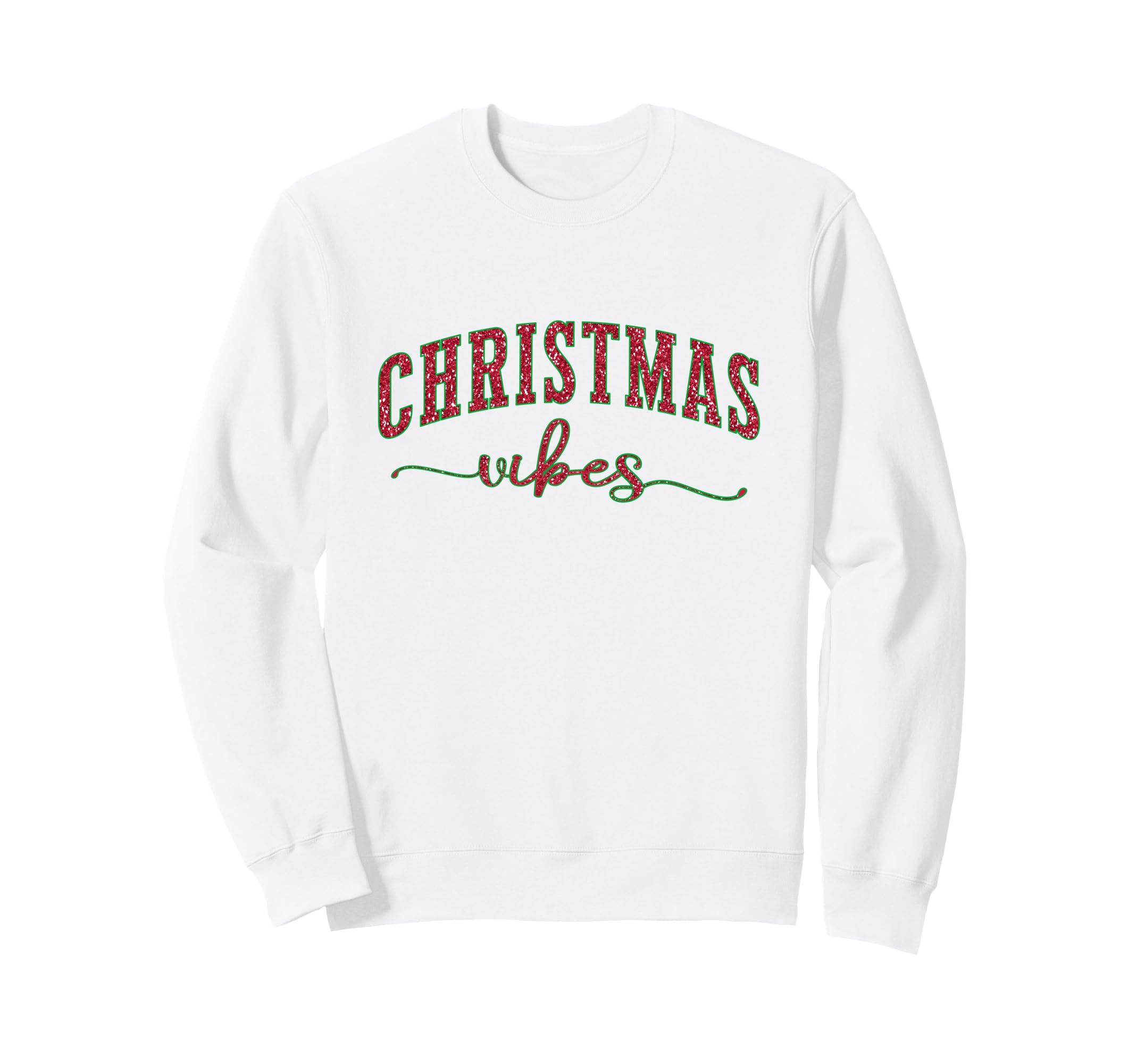Merry Vibes Festive Typography Holiday Sweatshirt - Novelty Apparel Unisex - T-Shirt, Sweatshirt, Hoodie