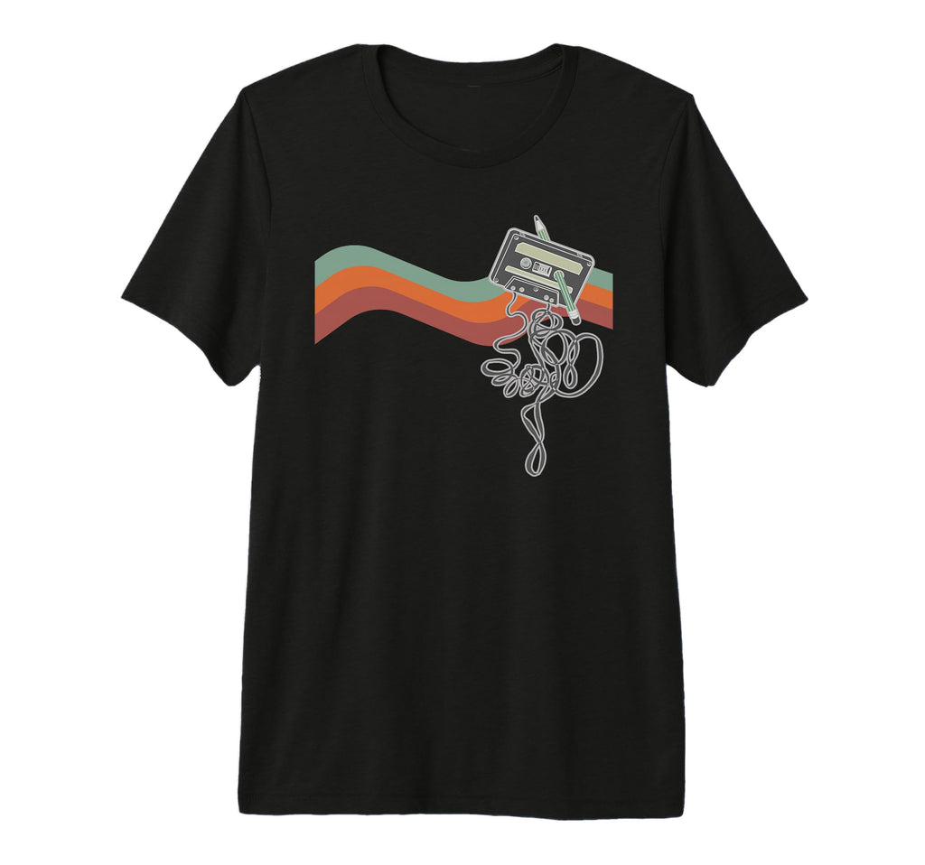 Cassette Tape Recorder 60S 70S Icon Tri T-Shirt - Graphic Print Unisex - T-Shirt, Sweatshirt, Hoodie