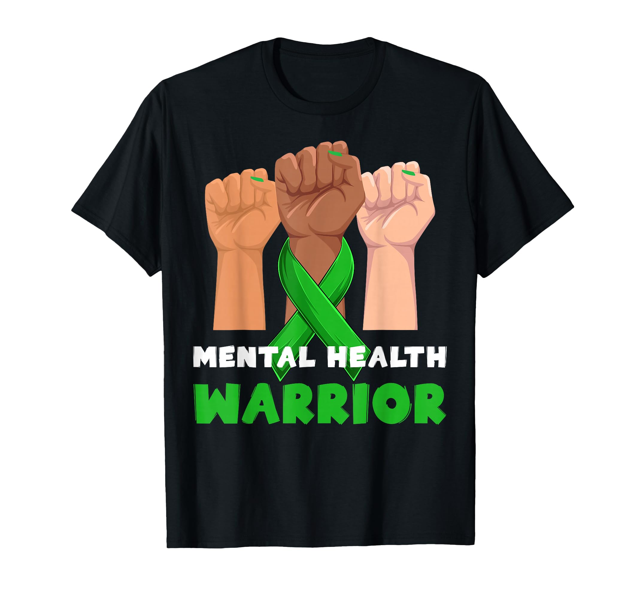 Mental Health Awareness Green T-Shirt - Casual Everyday Wear Men Women - T-Shirt, Sweatshirt, Hoodie