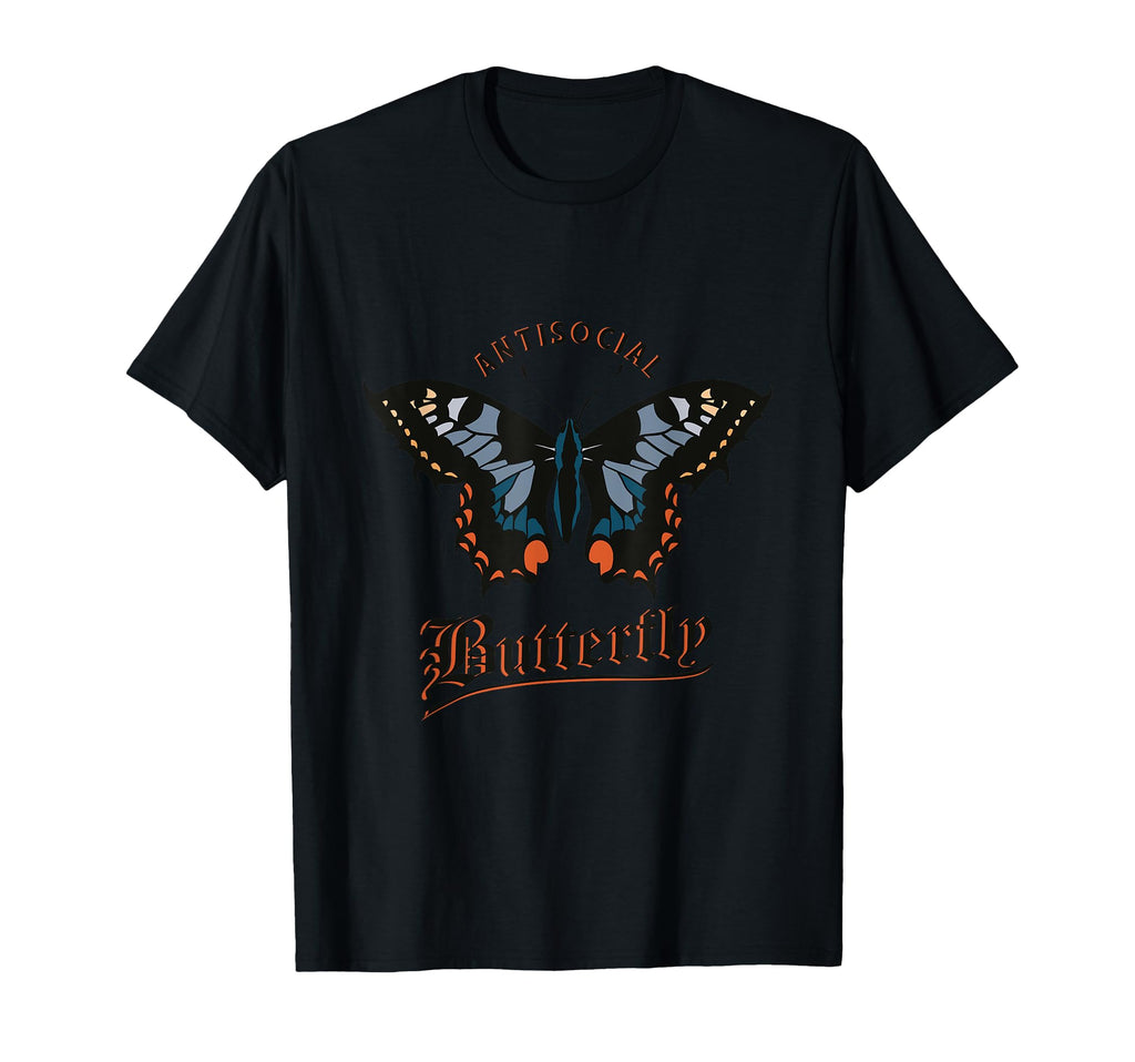 Great Antisocial Butterfly Introvert T-Shirt - Unique Graphic Unisex - T-Shirt, Sweatshirt, Hoodie