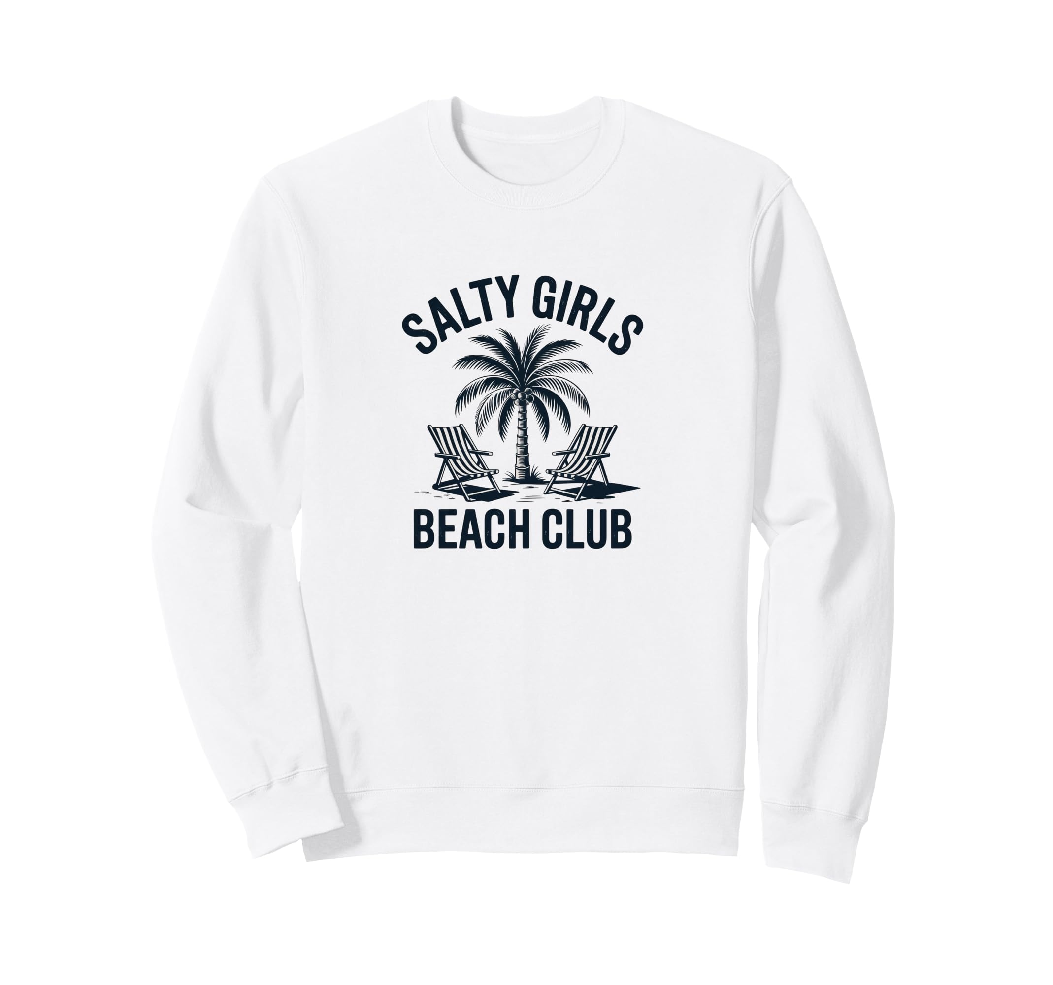 Monochrome Coastal Illustration Sweatshirt - Aesthetic Graphic Men Women - T-Shirt, Sweatshirt, Hoodie