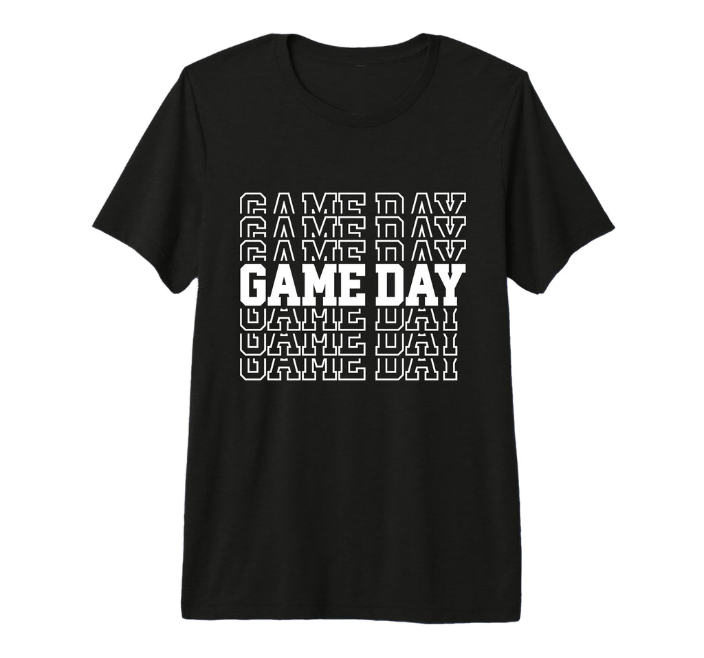 Game Day Typography Art Sports Tri T-Shirt - Custom Art Print Men Women - T-Shirt, Sweatshirt, Hoodie