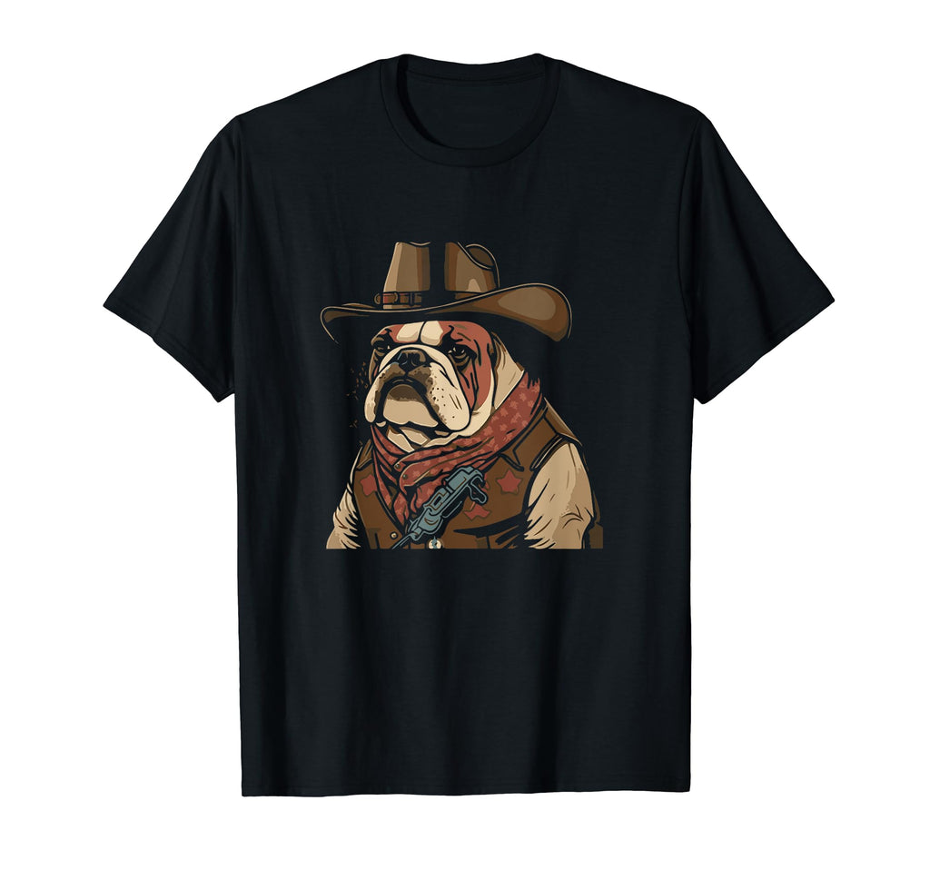 English Bulldog Funny Country Music T-Shirt - Minimalist Print for Adults - T-Shirt, Sweatshirt, Hoodie
