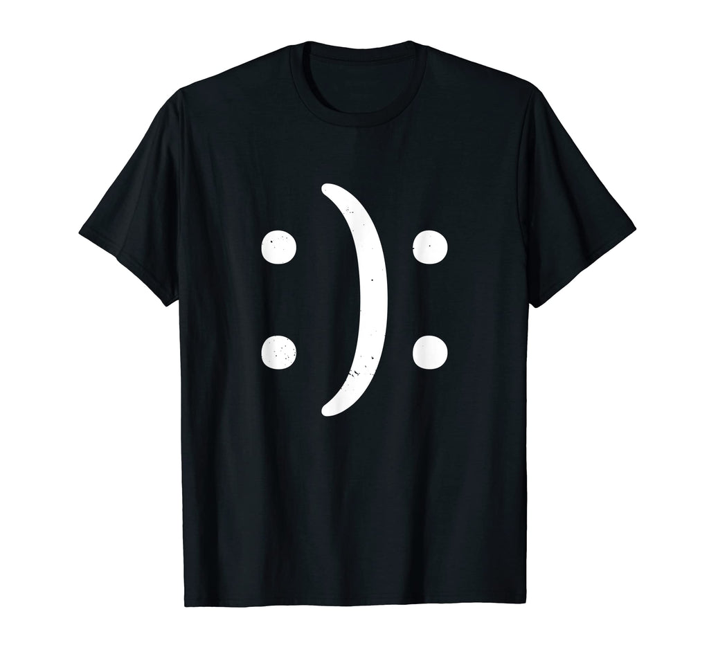 Happy Sad Face Mental Health Mental T-Shirt - Minimalist Print Men Women - T-Shirt, Sweatshirt, Hoodie