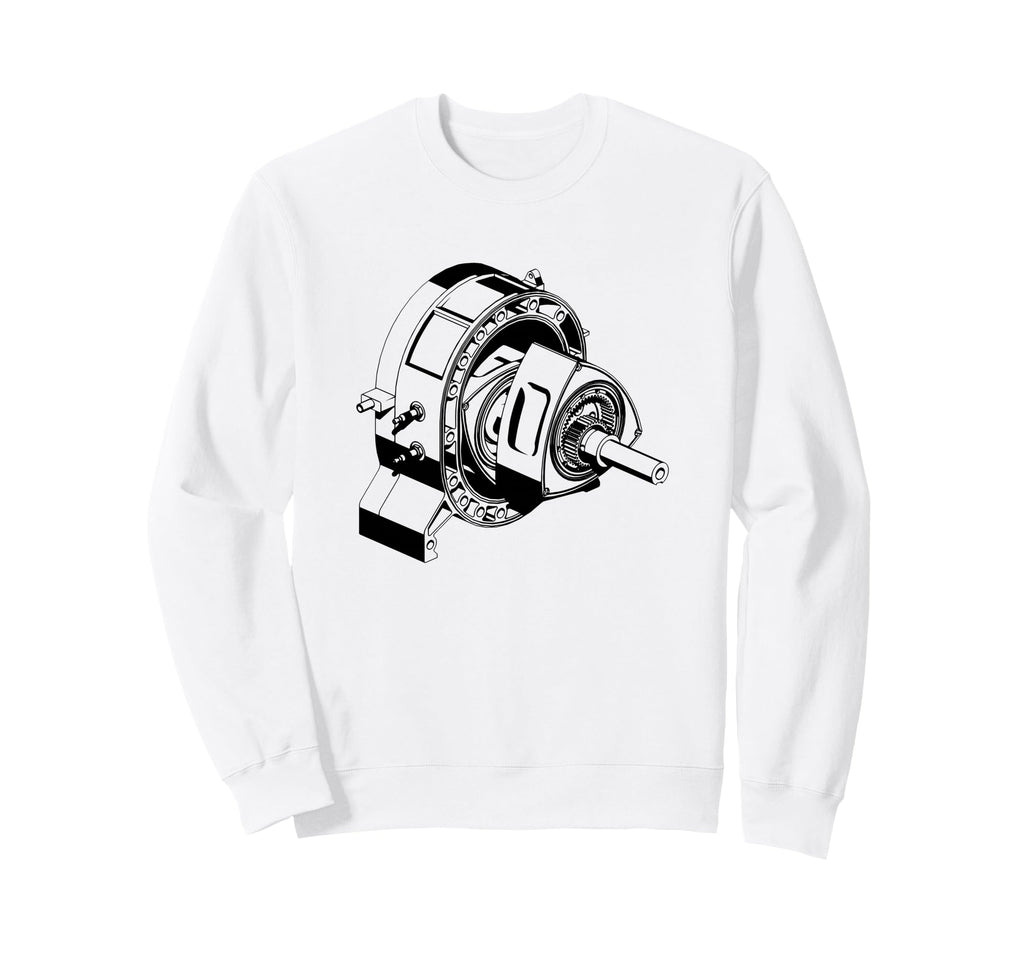 Rotary Engine Blueprint Diagram Car Sweatshirt - Trendy Graphic Unisex - T-Shirt, Sweatshirt, Hoodie