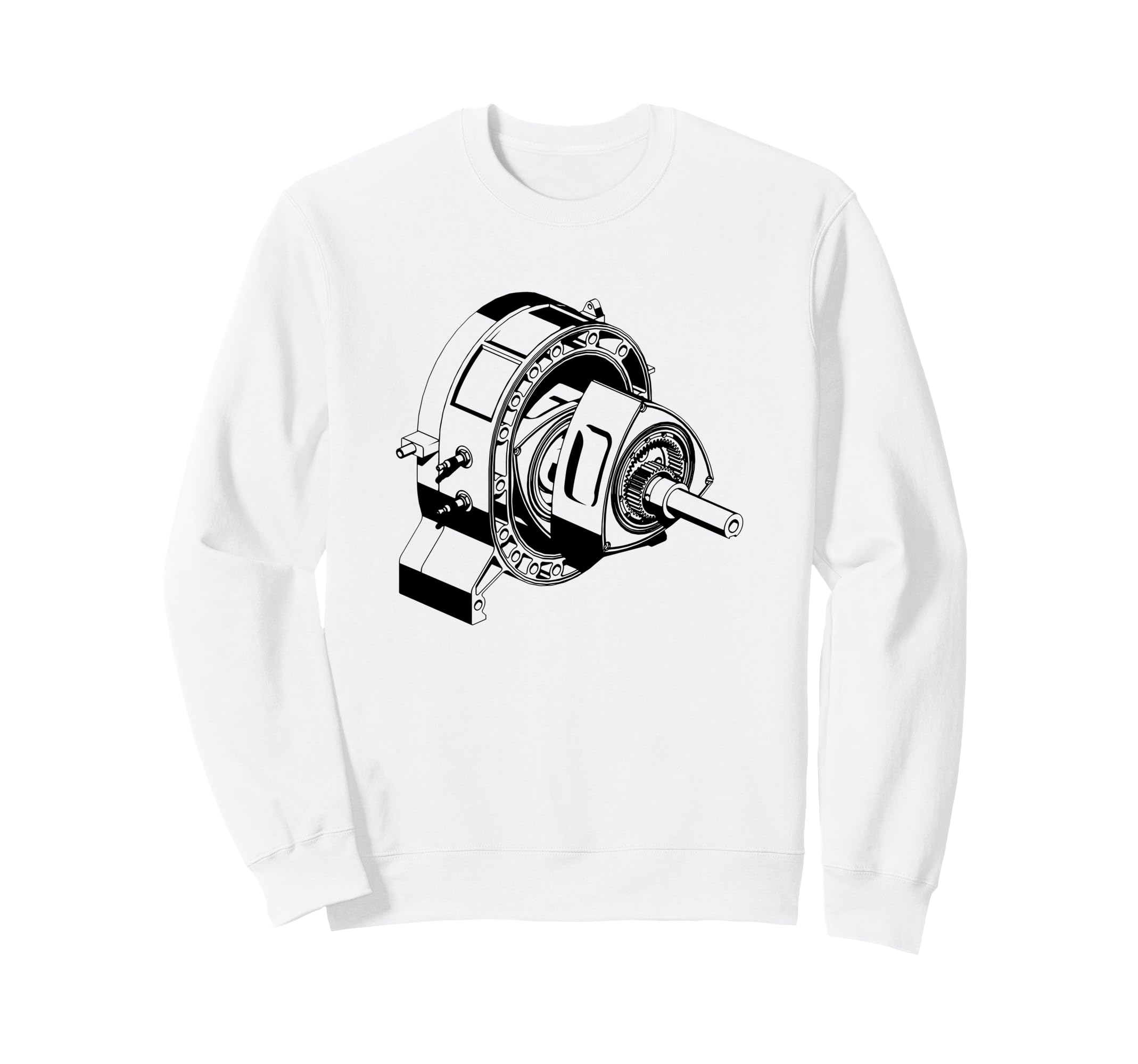 Rotary Engine Blueprint Diagram Car Sweatshirt - Trendy Graphic Unisex - T-Shirt, Sweatshirt, Hoodie
