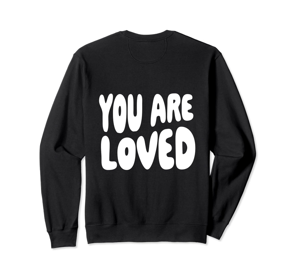 Mental Health You Are Loved Groovy Sweatshirt - Minimalist Print Men Women - T-Shirt, Sweatshirt, Hoodie