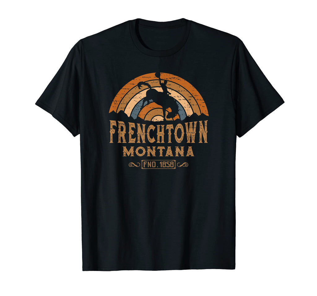 Frenchtown Montana Mt Rodeo Cowboy T-Shirt - Custom Art Print for Adults - T-Shirt, Sweatshirt, Hoodie