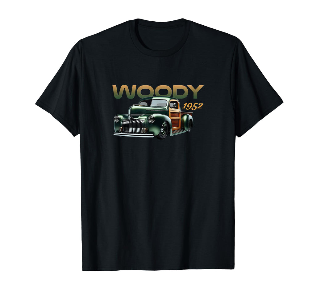 1952 Woodie Pick Up Truck Low Rider T-Shirt - Novelty Apparel Men Women - T-Shirt, Sweatshirt, Hoodie