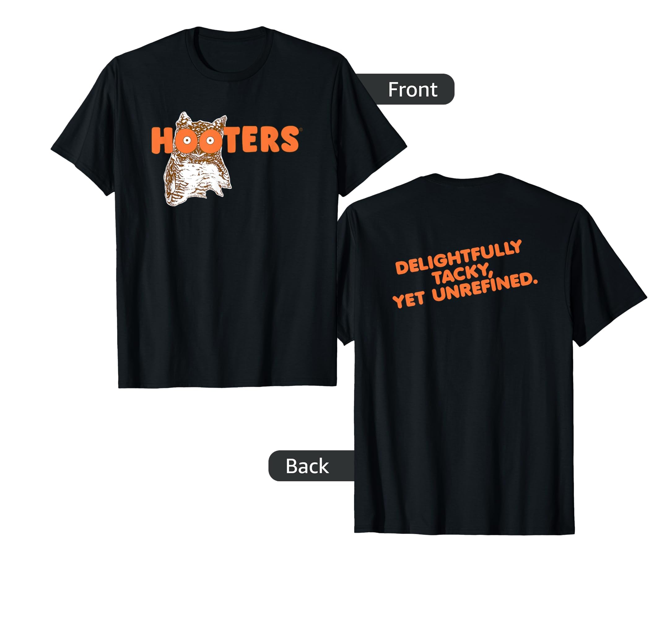 Hooters Throwback Logo Front And Back T-Shirt - Novelty Apparel Men Women - T-Shirt, Sweatshirt, Hoodie