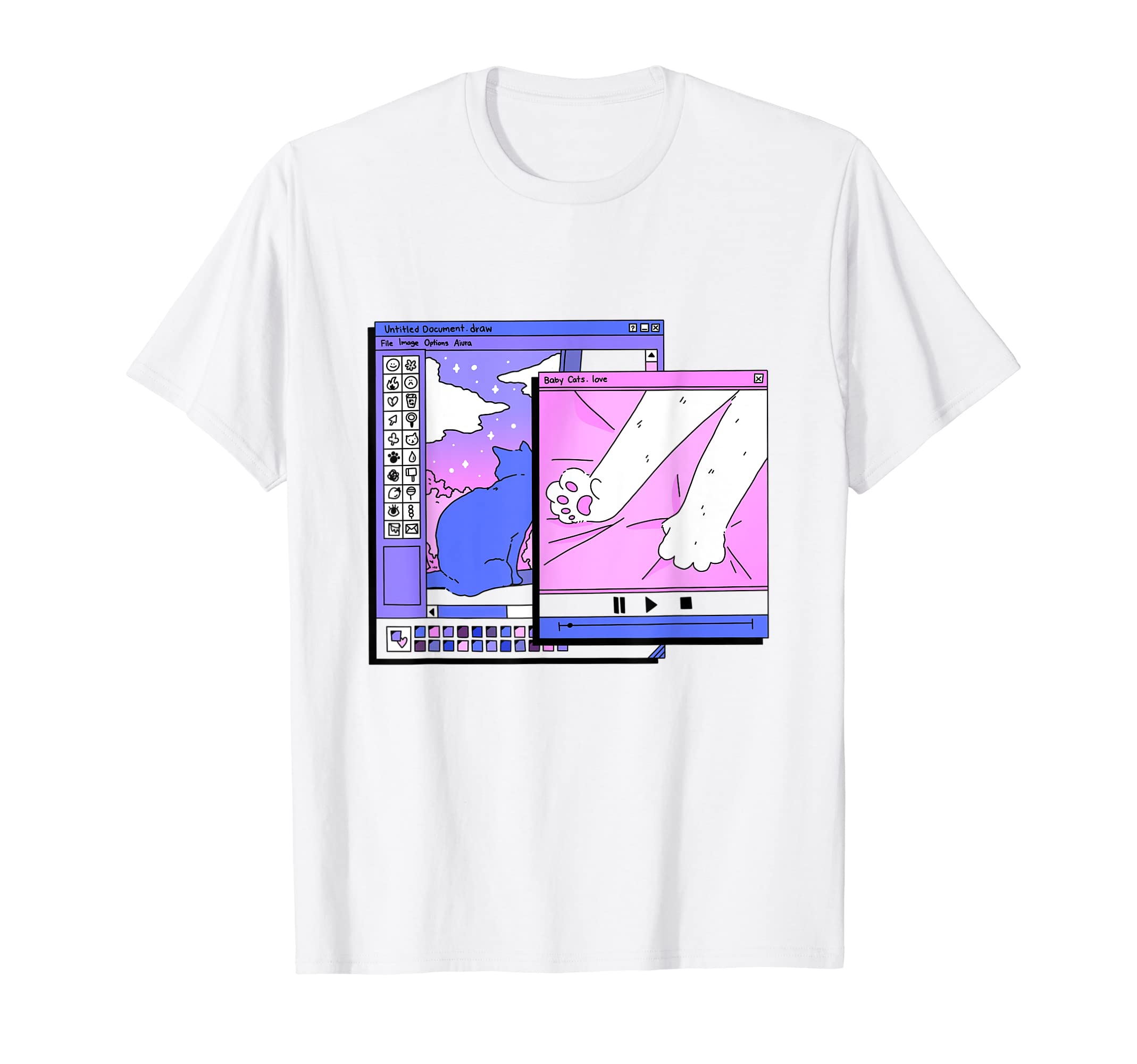 Aesthetic Vaporwave Synthwave T-Shirt - Minimalist Print for Adults - T-Shirt, Sweatshirt, Hoodie