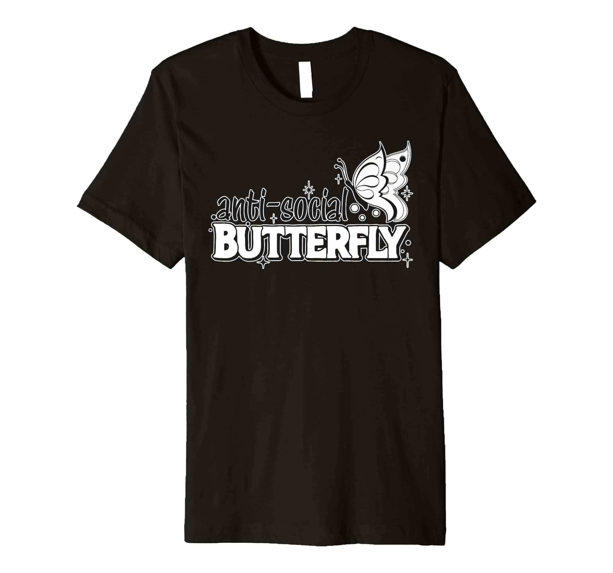 Antisocial Butterfly Introvert T-Shirt - Novelty Apparel Unisex - T-Shirt, Sweatshirt, Hoodie