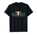 Wild West Skull Cowboy T-Shirt - Minimalist Print Men Women - T-Shirt, Sweatshirt, Hoodie