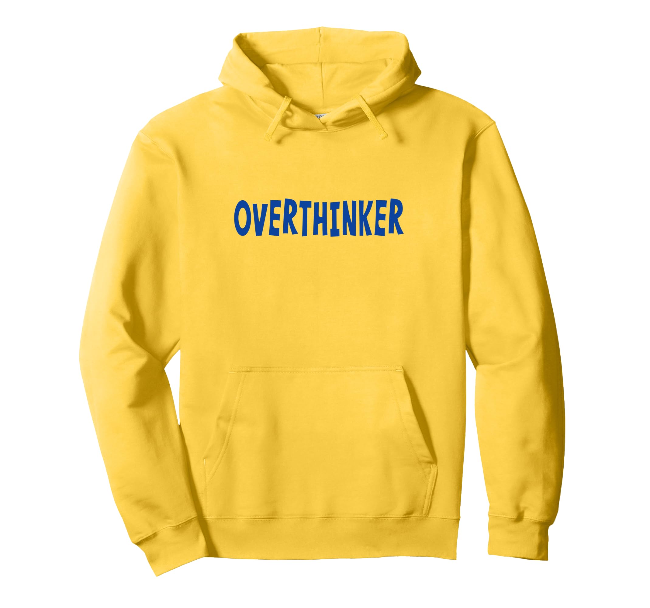 Overthinker Blue Lettering Hoodie - Custom Art Print for Adults - T-Shirt, Sweatshirt, Hoodie