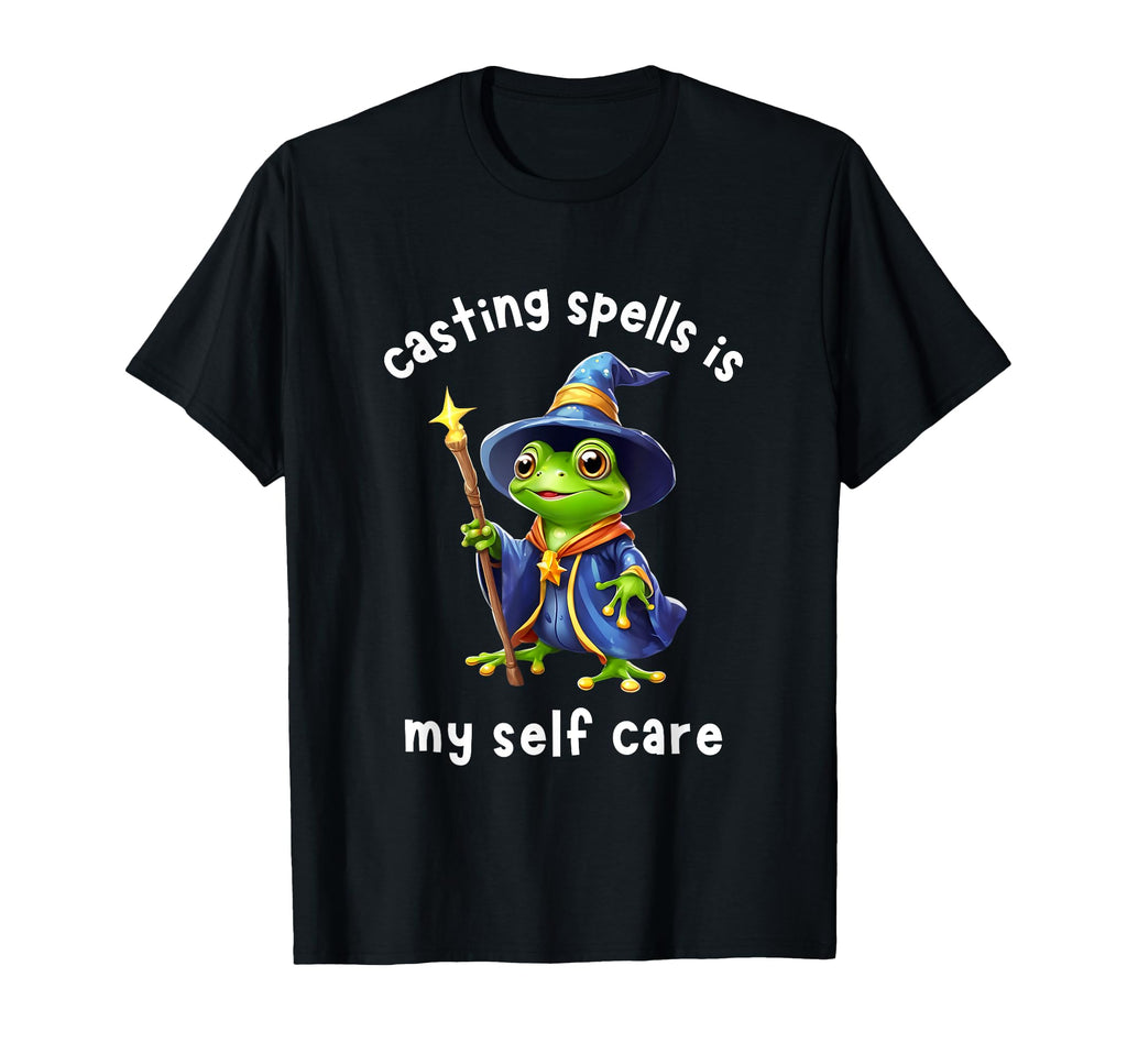 Wizard Frog Casting Spells Is Self T-Shirt - Fun Novelty Design Men Women - T-Shirt, Sweatshirt, Hoodie