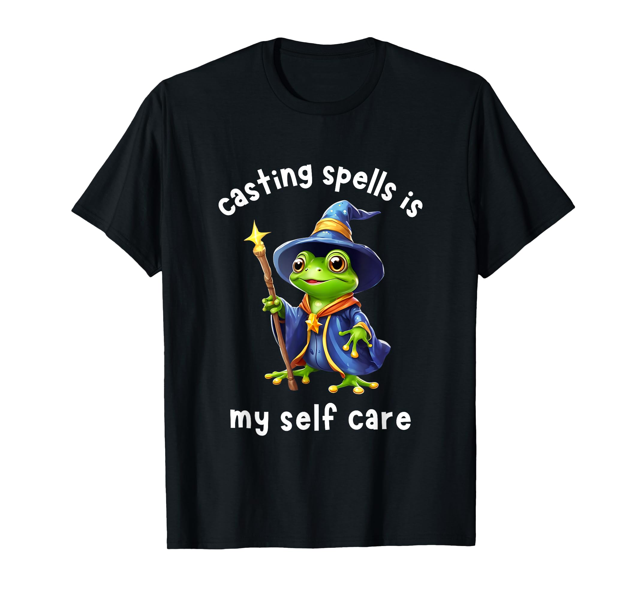 Wizard Frog Casting Spells Is Self T-Shirt - Fun Novelty Design Men Women - T-Shirt, Sweatshirt, Hoodie