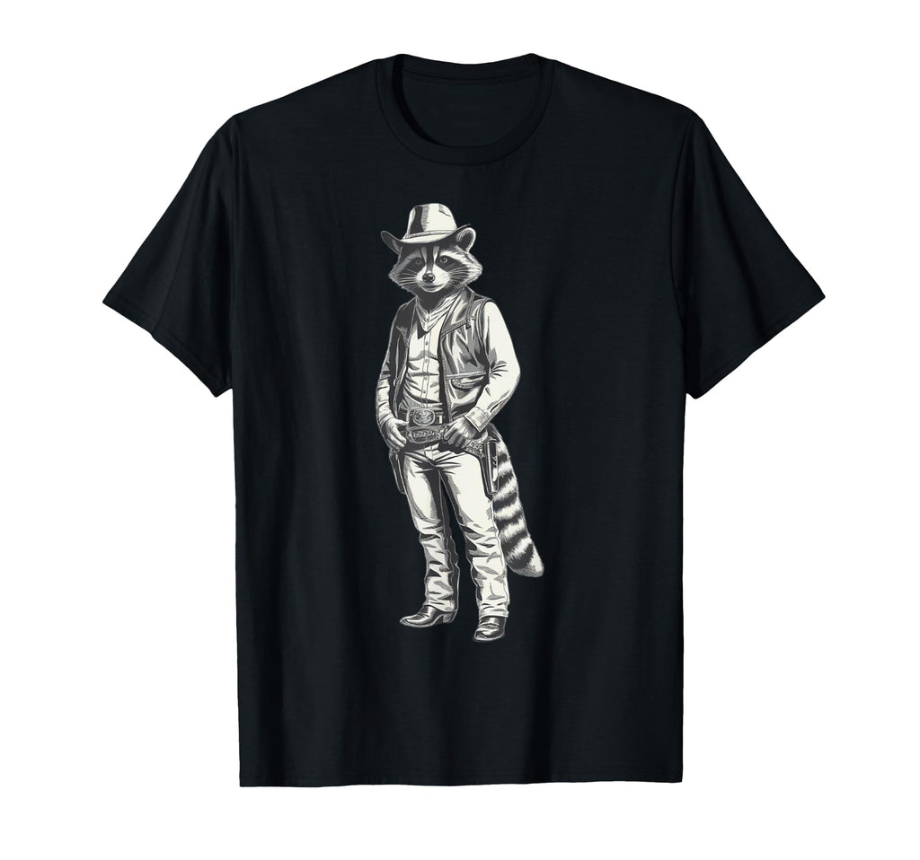 Howdy Cowboy Raccoon Western T-Shirt - Casual Everyday Wear for Adults - T-Shirt, Sweatshirt, Hoodie