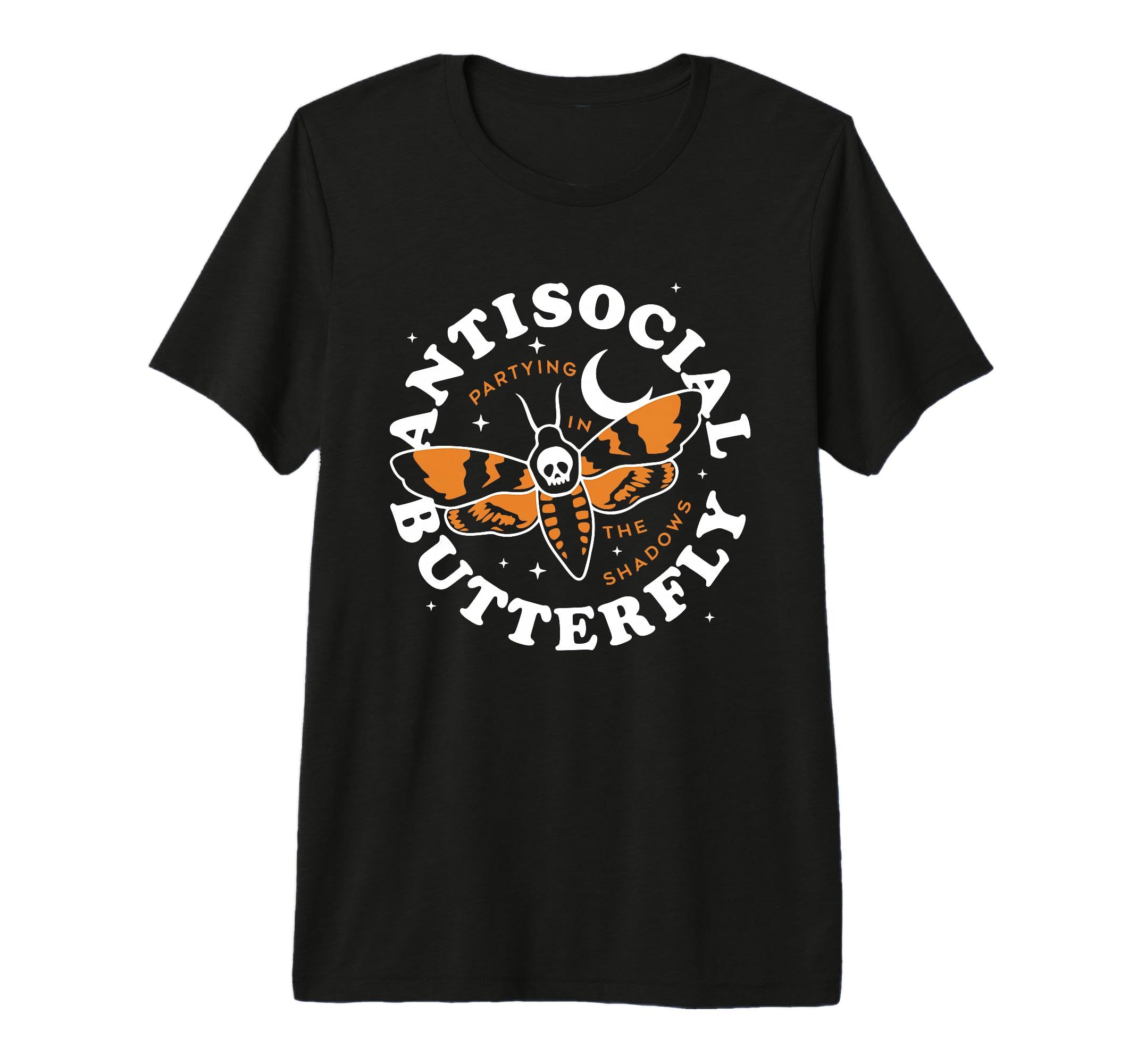 Antisocial Butterfly Partying Shadows Tri T-Shirt - Graphic Print Unisex - T-Shirt, Sweatshirt, Hoodie