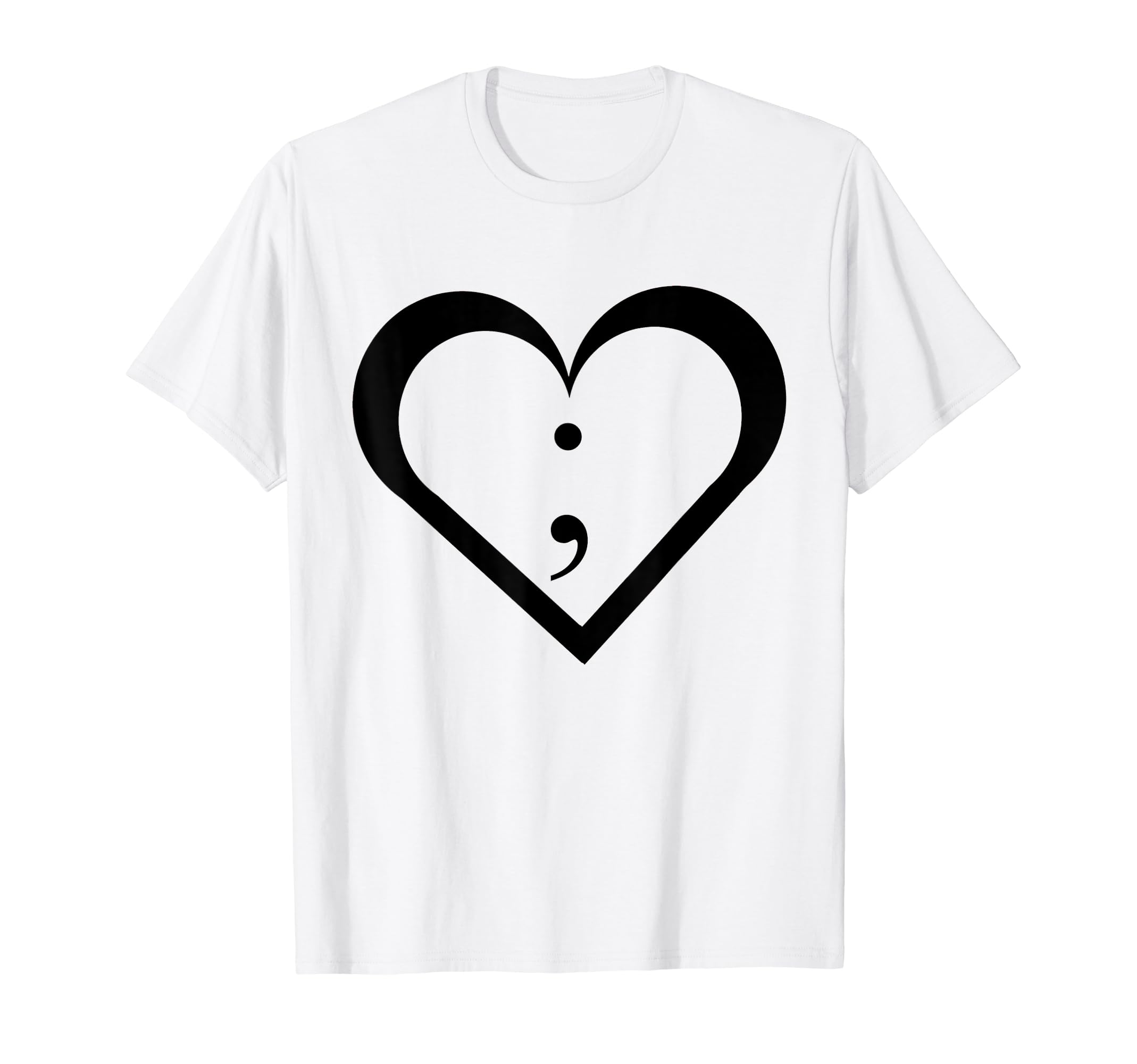 Semicolon T Mental Health Awareness T-Shirt - Unique Graphic Unisex - T-Shirt, Sweatshirt, Hoodie