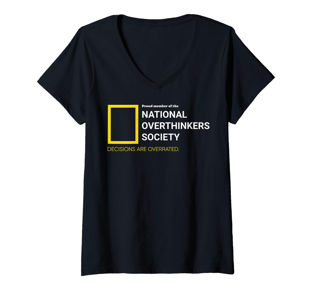 Womens National Overthinkers Society T-Shirt - Novelty Apparel for Adults - T-Shirt, Sweatshirt, Hoodie