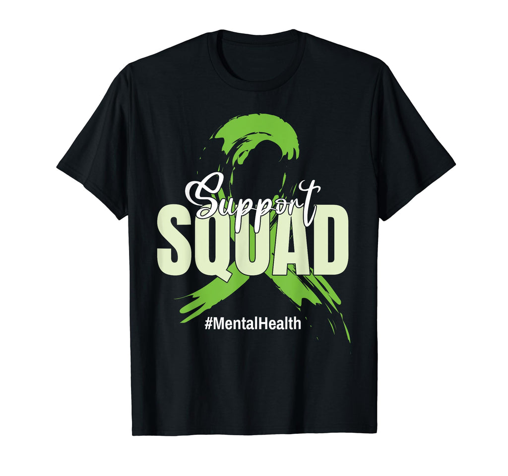 Support Squad Ribbon Mental Health T-Shirt - Custom Art Print for Adults - T-Shirt, Sweatshirt, Hoodie