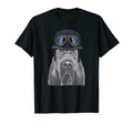 Bloodhound Wearing Motorcycle Helmet T-Shirt - Graphic Print Men Women - T-Shirt, Sweatshirt, Hoodie