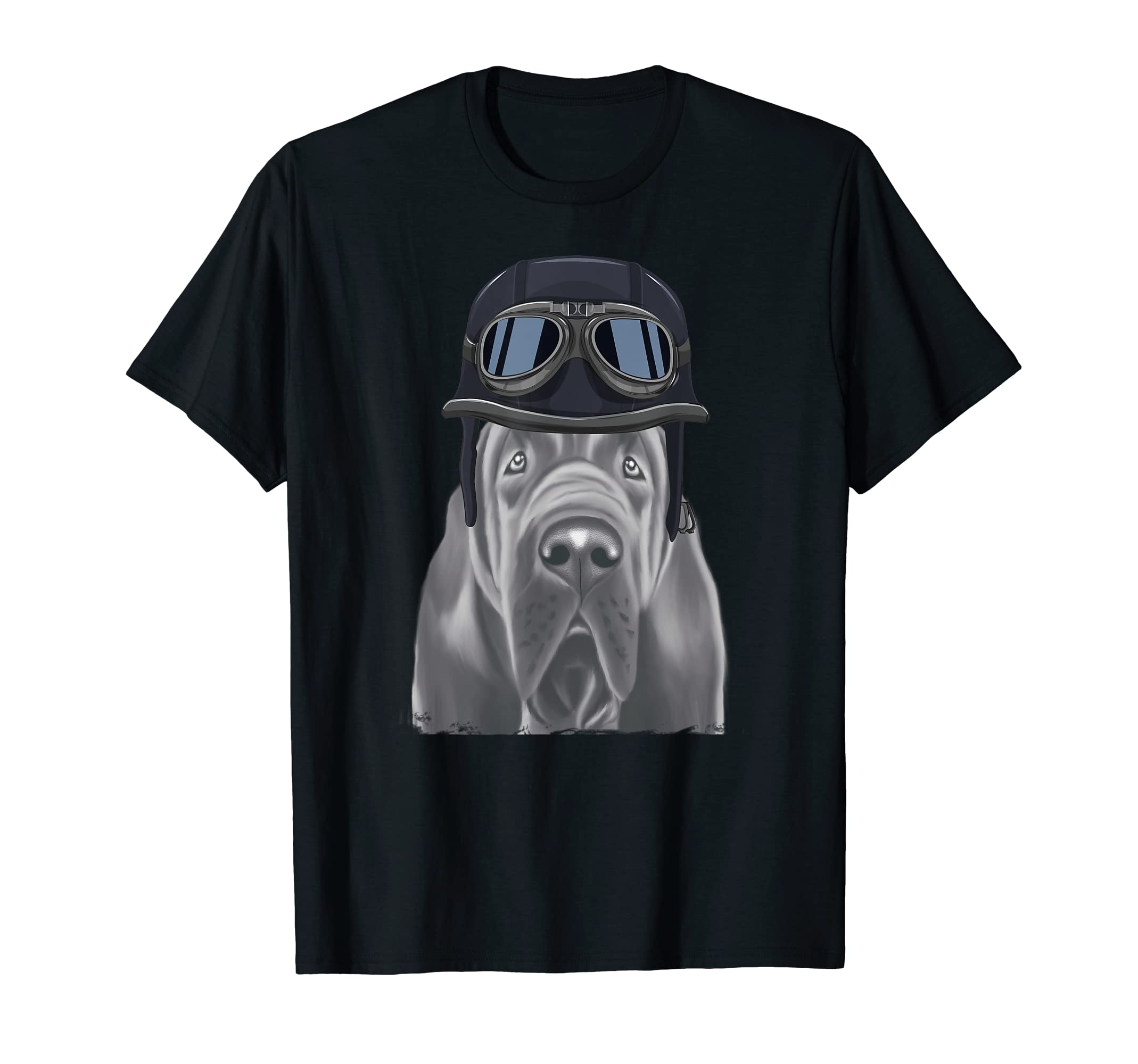 Bloodhound Wearing Motorcycle Helmet T-Shirt - Graphic Print Men Women - T-Shirt, Sweatshirt, Hoodie