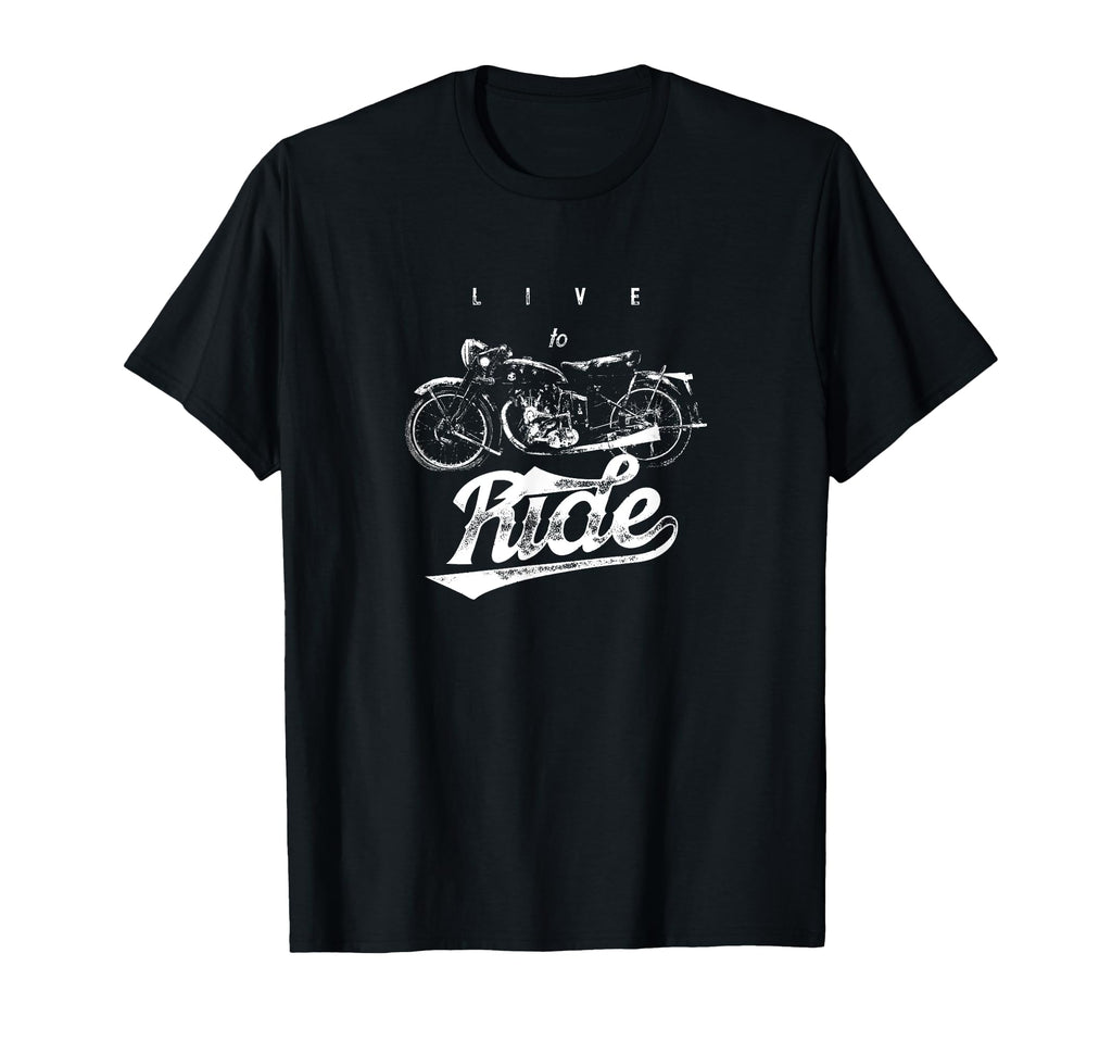 Snirt Live To Ride Motorcycle Biker Hoodie - Fun Novelty Design Unisex - T-Shirt, Sweatshirt, Hoodie