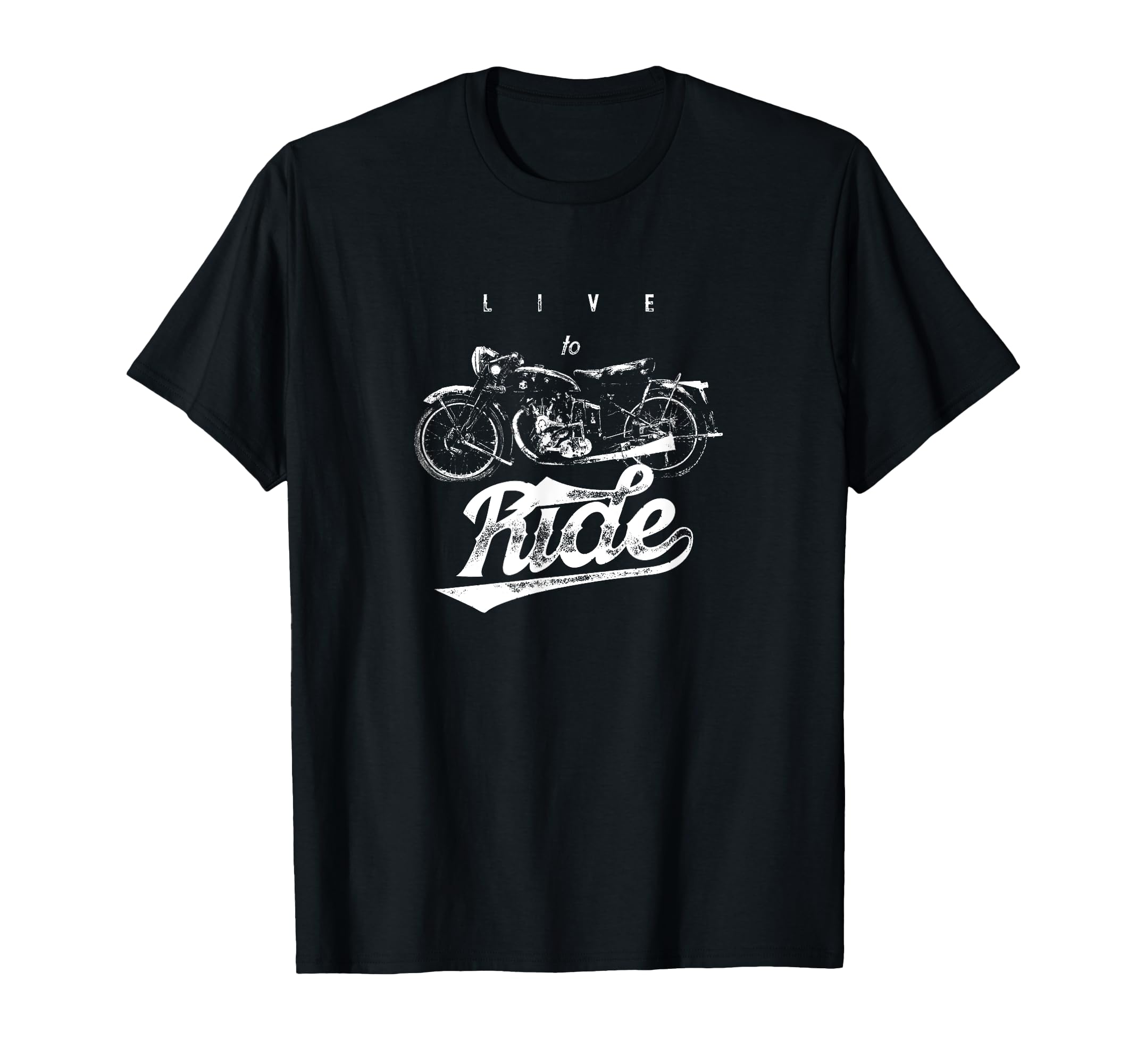 Snirt Live To Ride Motorcycle Biker Hoodie - Fun Novelty Design Unisex - T-Shirt, Sweatshirt, Hoodie