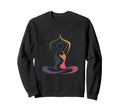 Meditating Figure Lotus Pose Sweatshirt - Minimalist Print Men Women - T-Shirt, Sweatshirt, Hoodie