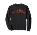 Heartbeat Love Roller Skates Sweatshirt - Casual Everyday Wear Men Women - T-Shirt, Sweatshirt, Hoodie