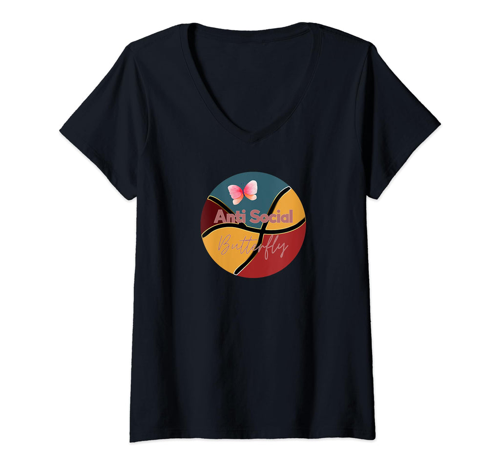 Womens Anti Social Butterfly Life T-Shirt - Trendy Graphic for Adults - T-Shirt, Sweatshirt, Hoodie