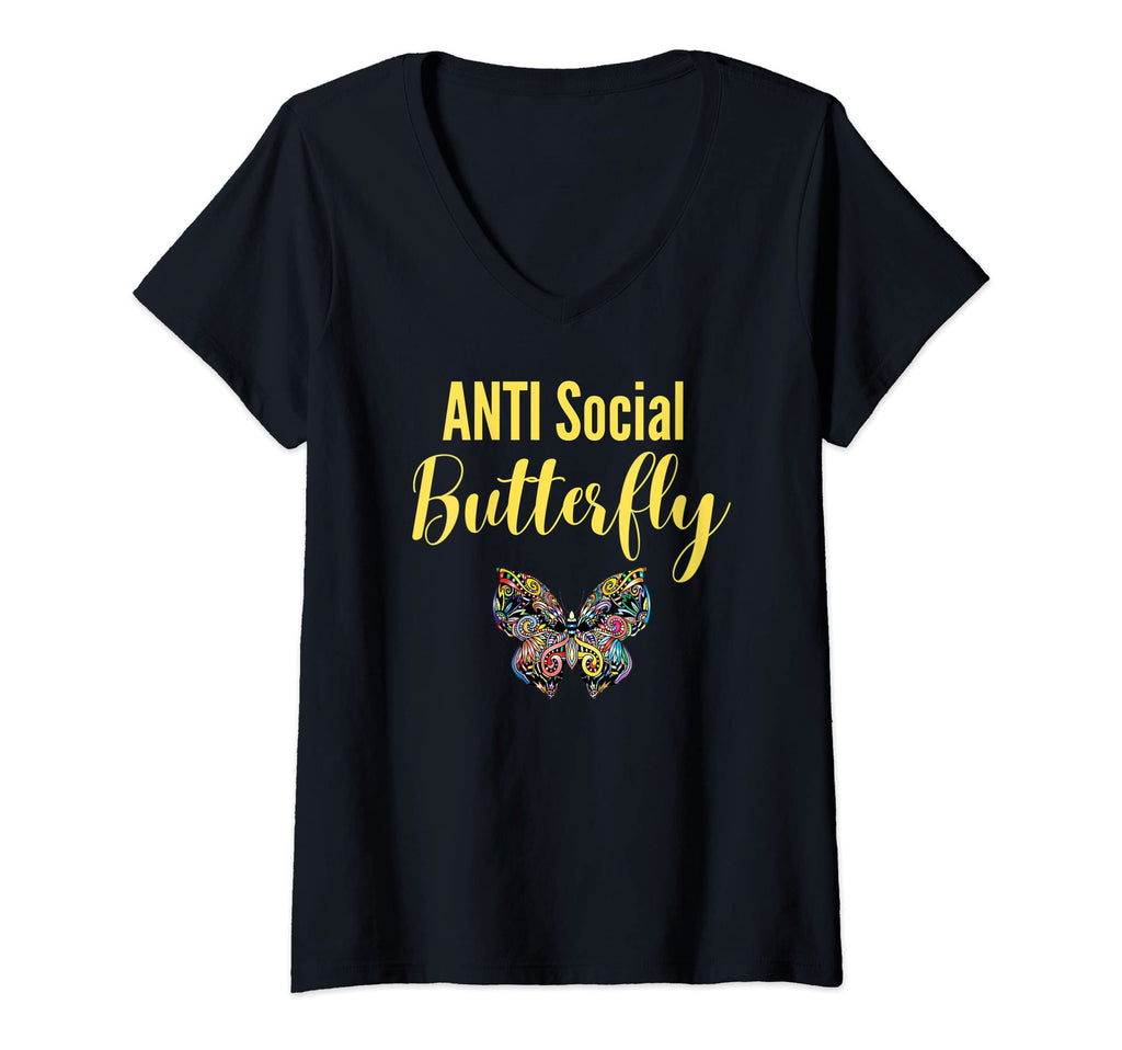 Womens Anti Social Butterfly Monarch T-Shirt - Streetwear Style Unisex - T-Shirt, Sweatshirt, Hoodie