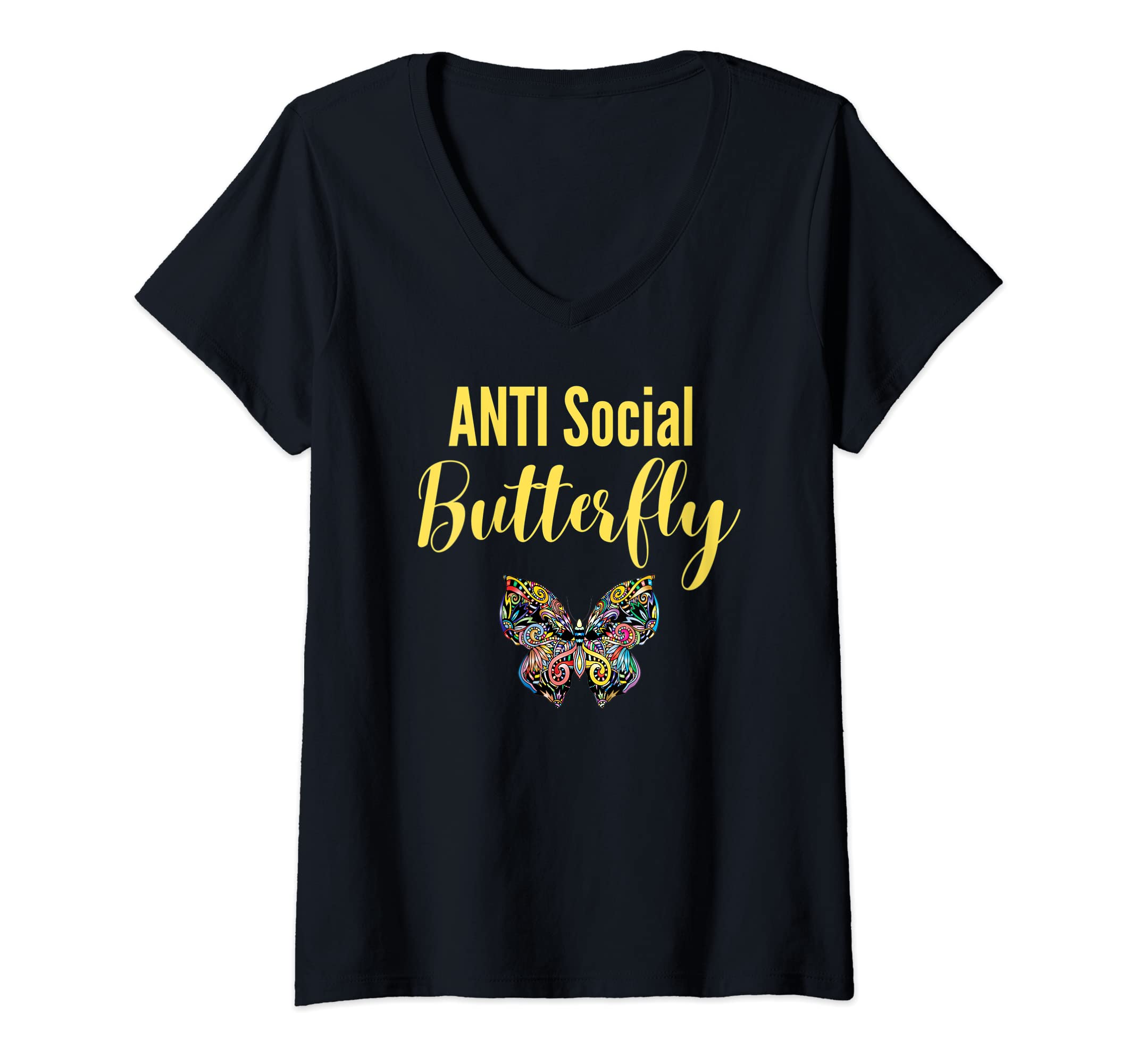 Womens Anti Social Butterfly Monarch T-Shirt - Streetwear Style Unisex - T-Shirt, Sweatshirt, Hoodie