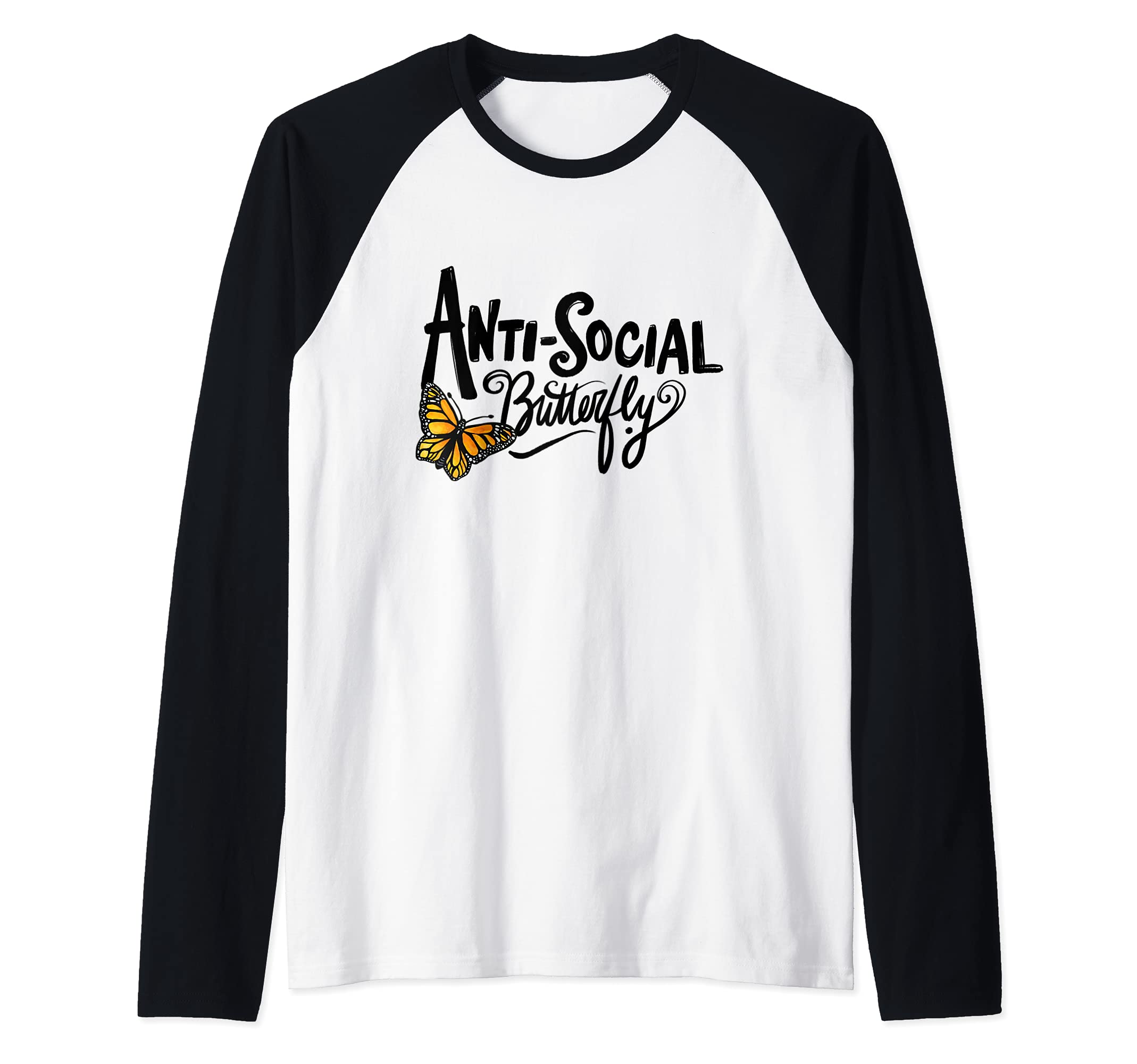 Anti Social Butterfly Monarch Hoodie - Custom Art Print Men Women - T-Shirt, Sweatshirt, Hoodie