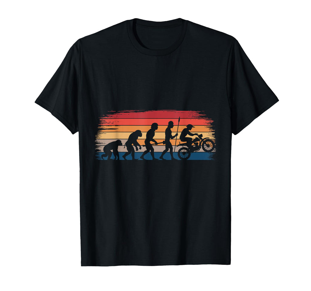 Motorcycle Evolution Human Biker T-Shirt - Fun Novelty Design Unisex - T-Shirt, Sweatshirt, Hoodie