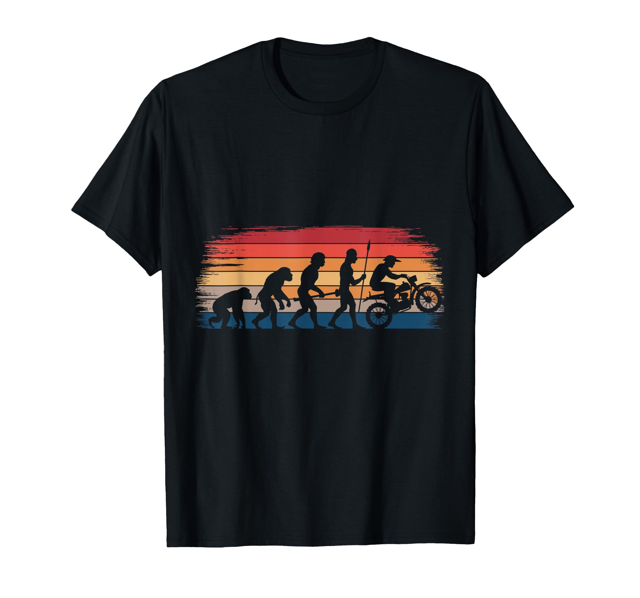 Motorcycle Evolution Human Biker T-Shirt - Fun Novelty Design Unisex - T-Shirt, Sweatshirt, Hoodie