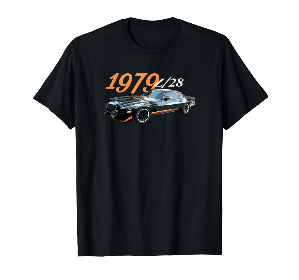 Cars Black 1979 Z 28 American T-Shirt - Casual Everyday Wear Men Women - T-Shirt, Sweatshirt, Hoodie