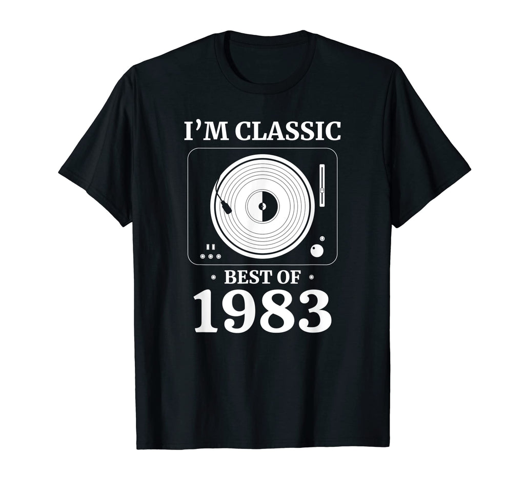 1983 Birthday Vinyl Lp Music T-Shirt - Fun Novelty Design for Adults - T-Shirt, Sweatshirt, Hoodie