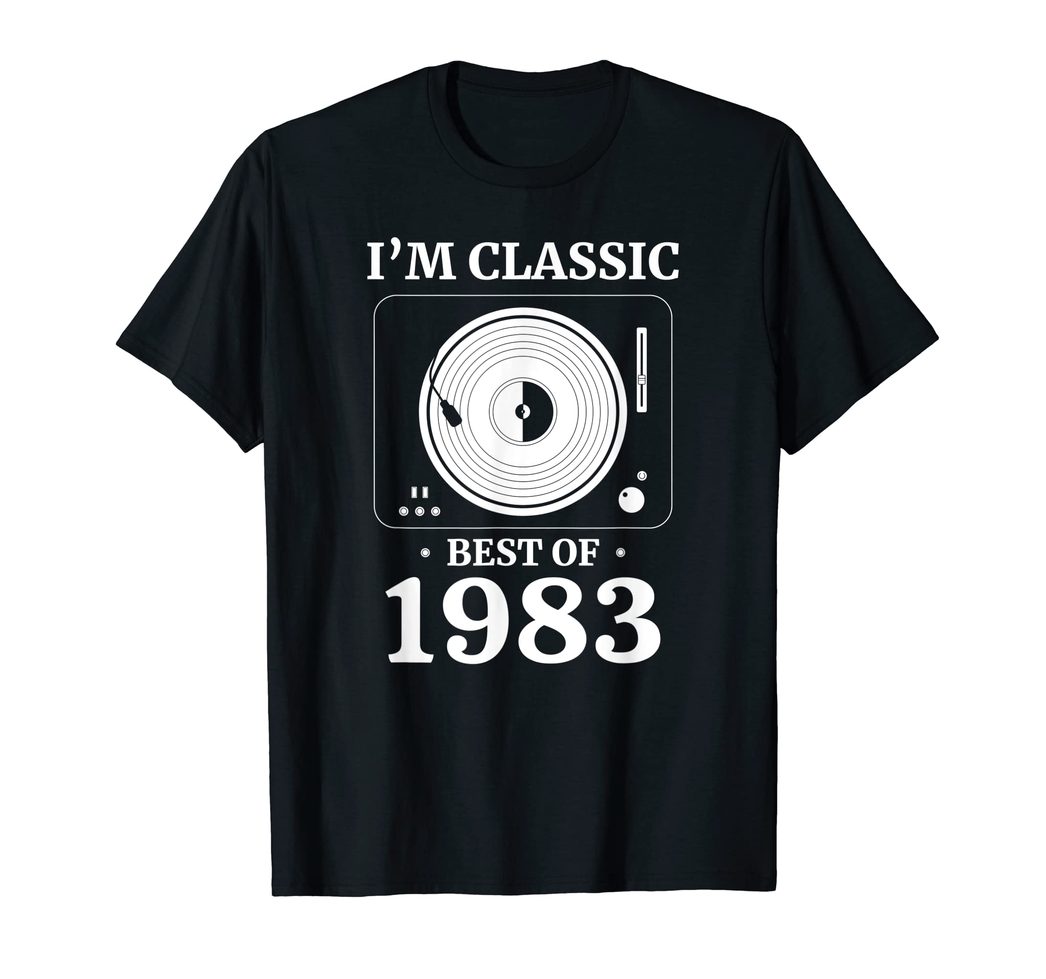 1983 Birthday Vinyl Lp Music T-Shirt - Fun Novelty Design for Adults - T-Shirt, Sweatshirt, Hoodie