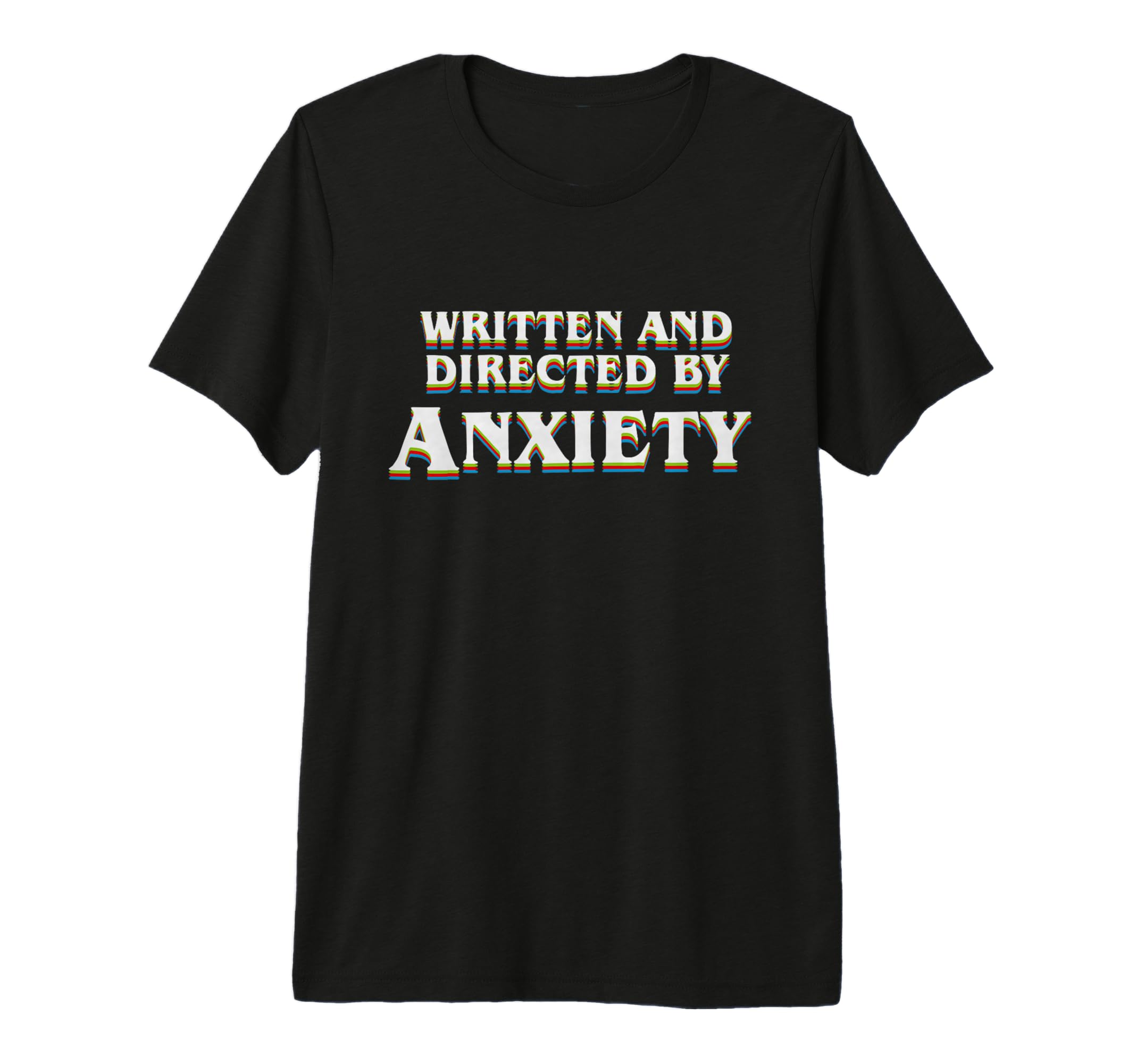 Anxiety Overthinker Written And T-Shirt - Minimalist Print for Adults - T-Shirt, Sweatshirt, Hoodie