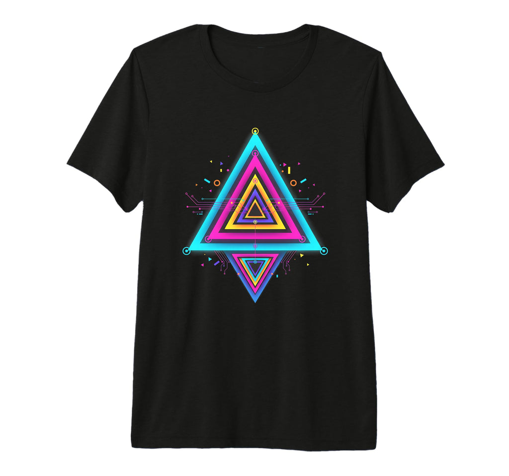 Vaporwave Triangle Trippy 80S T-Shirt - Novelty Apparel for Adults - T-Shirt, Sweatshirt, Hoodie