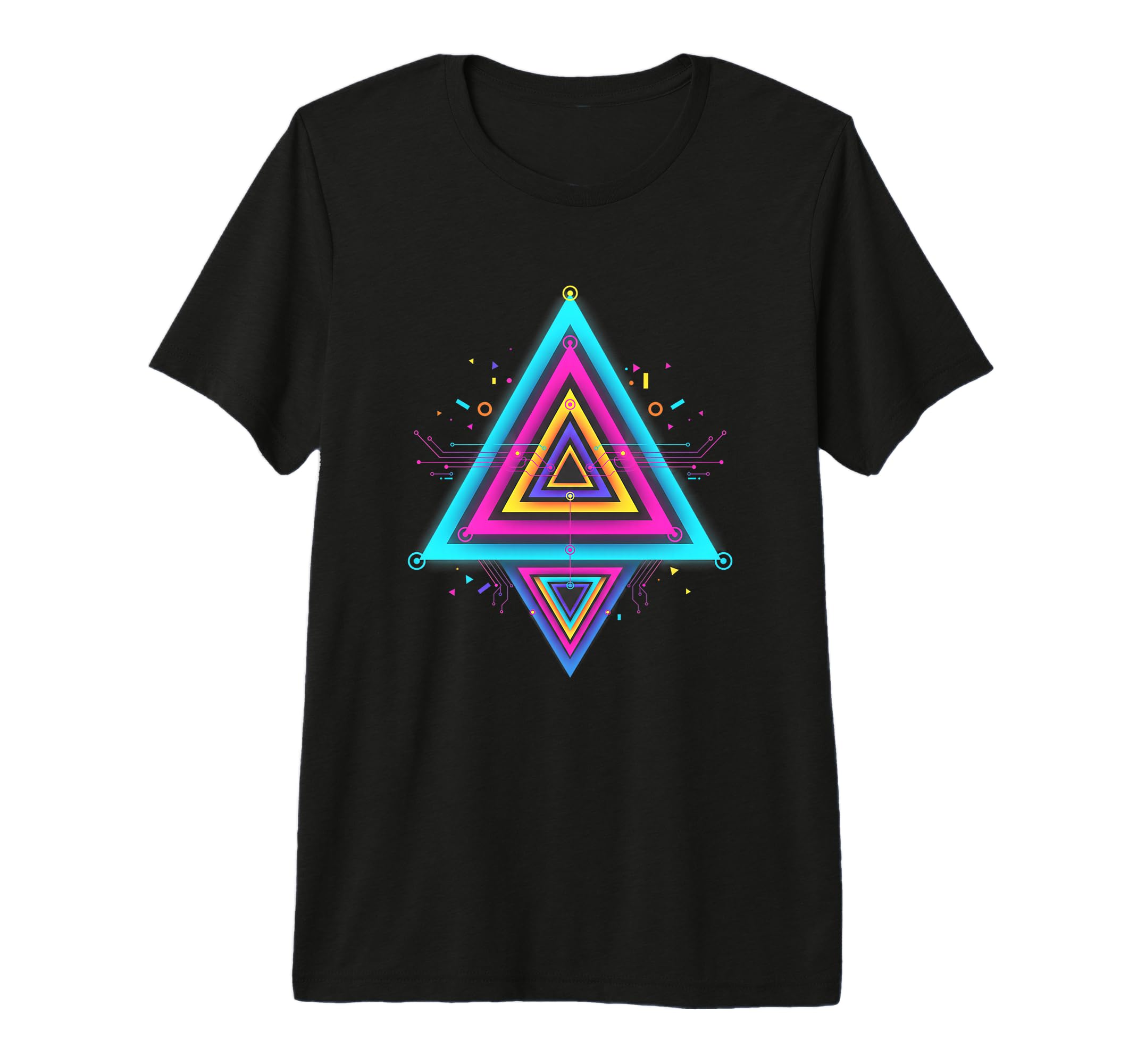 Vaporwave Triangle Trippy 80S T-Shirt - Novelty Apparel for Adults - T-Shirt, Sweatshirt, Hoodie