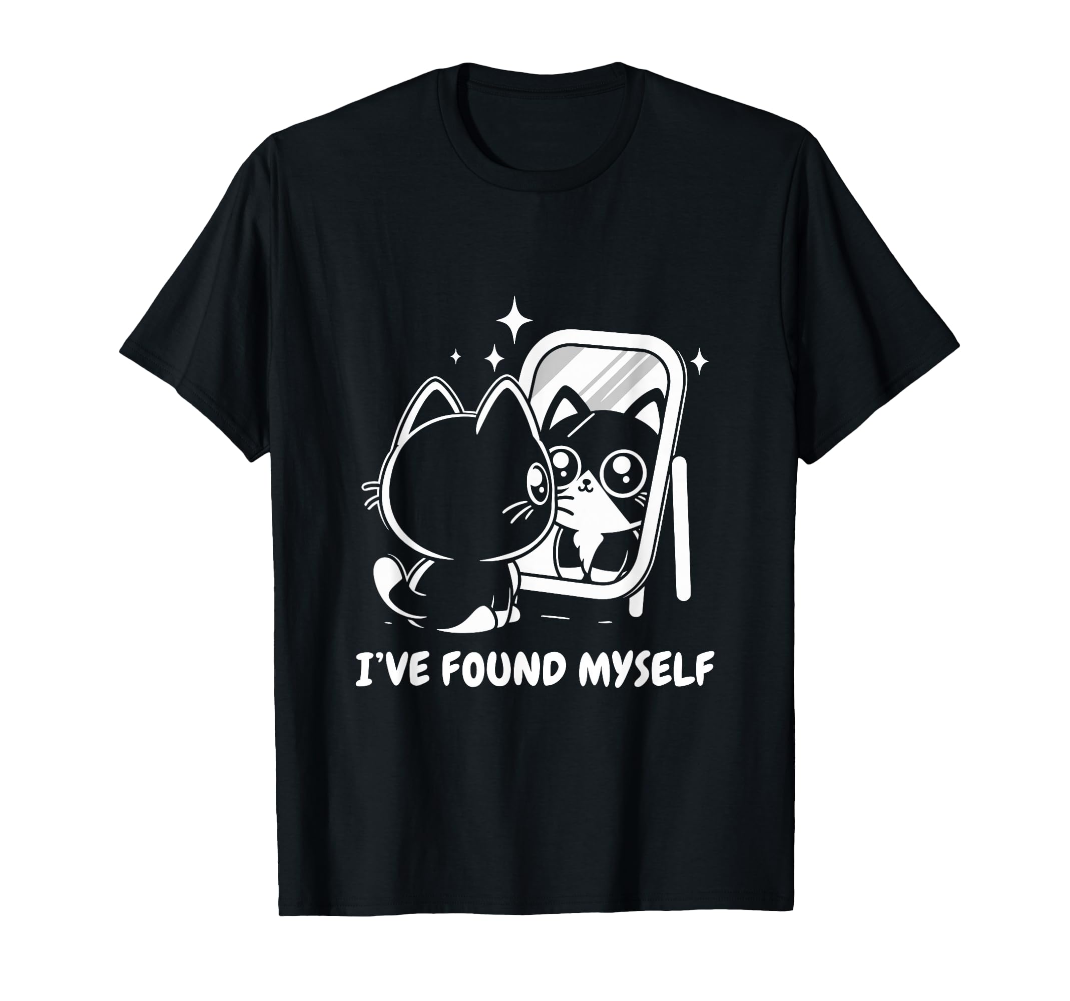 Ive Found Myself Cat Meditation Mental T-Shirt - Custom Art Print Unisex - T-Shirt, Sweatshirt, Hoodie