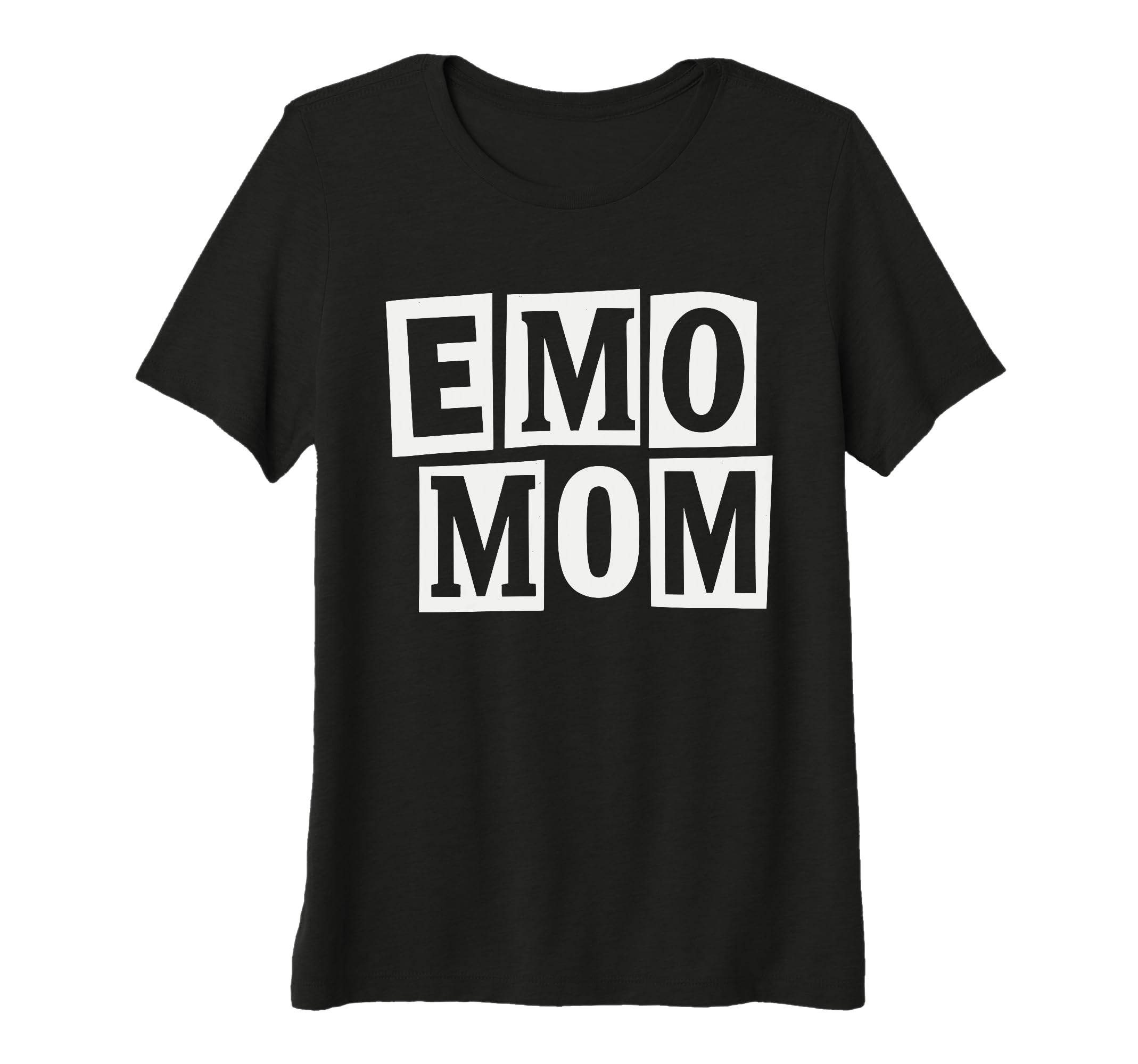 Womens Emo Mom Minimal Block Typography T-Shirt - Unique Graphic Unisex - T-Shirt, Sweatshirt, Hoodie