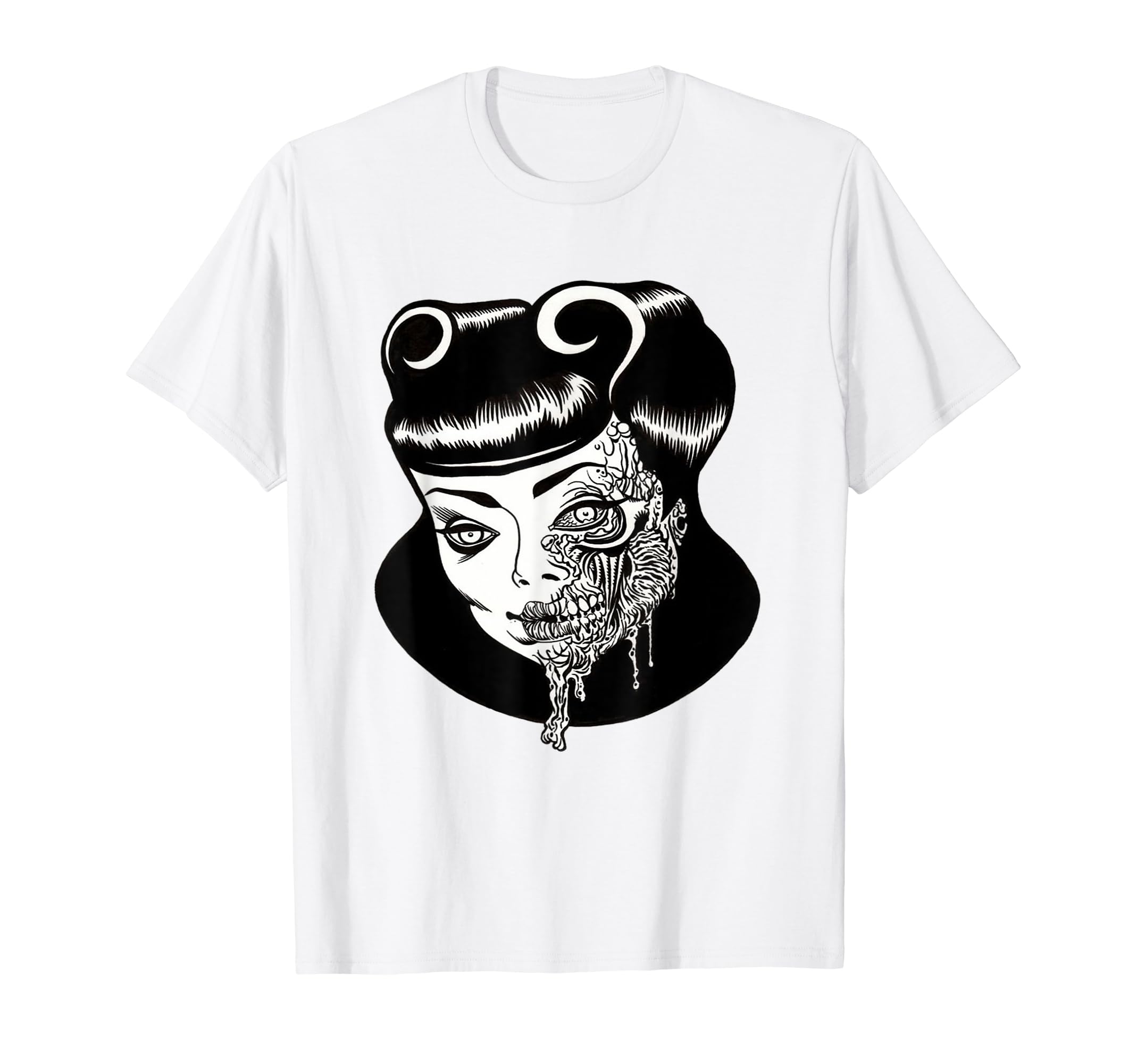 Zombie Pin Up Head T-Shirt - Custom Art Print for Adults - T-Shirt, Sweatshirt, Hoodie