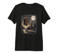 Rottweiler Howling To Moon 90S Tri Blend T-Shirt - Graphic Print Unisex - T-Shirt, Sweatshirt, Hoodie