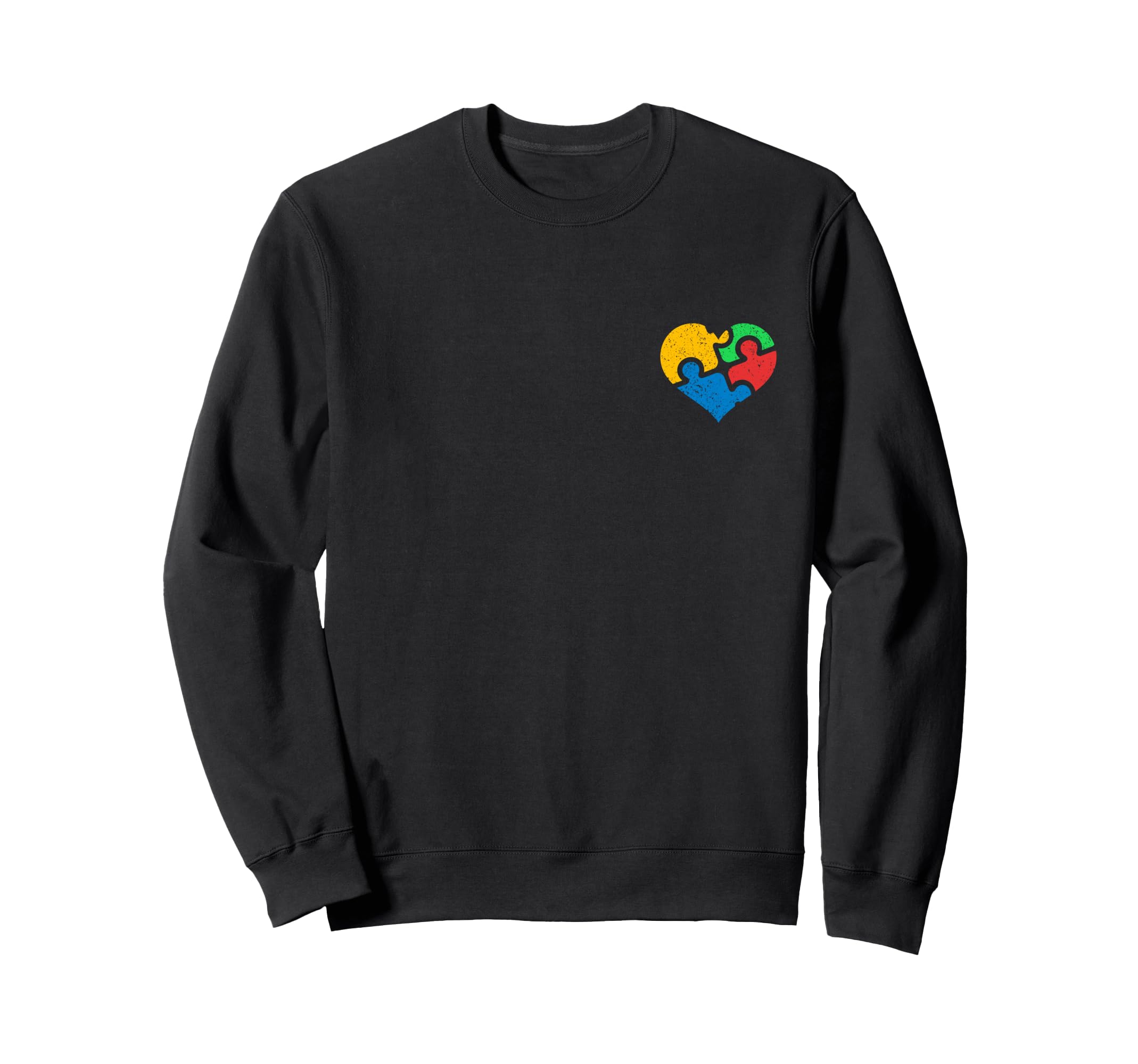 Autism Awareness Month Heart Sweatshirt - Minimalist Print for Adults - T-Shirt, Sweatshirt, Hoodie
